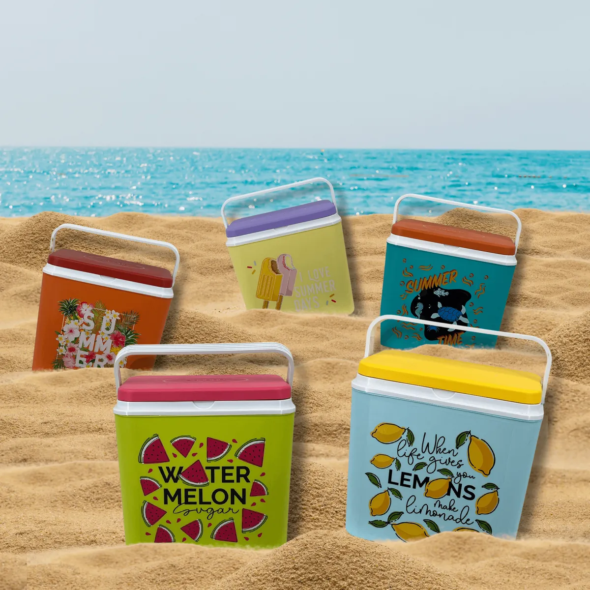 Kühlbox ATLANTIC 24 l Blau mit Meerestier-Motiv Kamai — zdjęcie 5 z 8