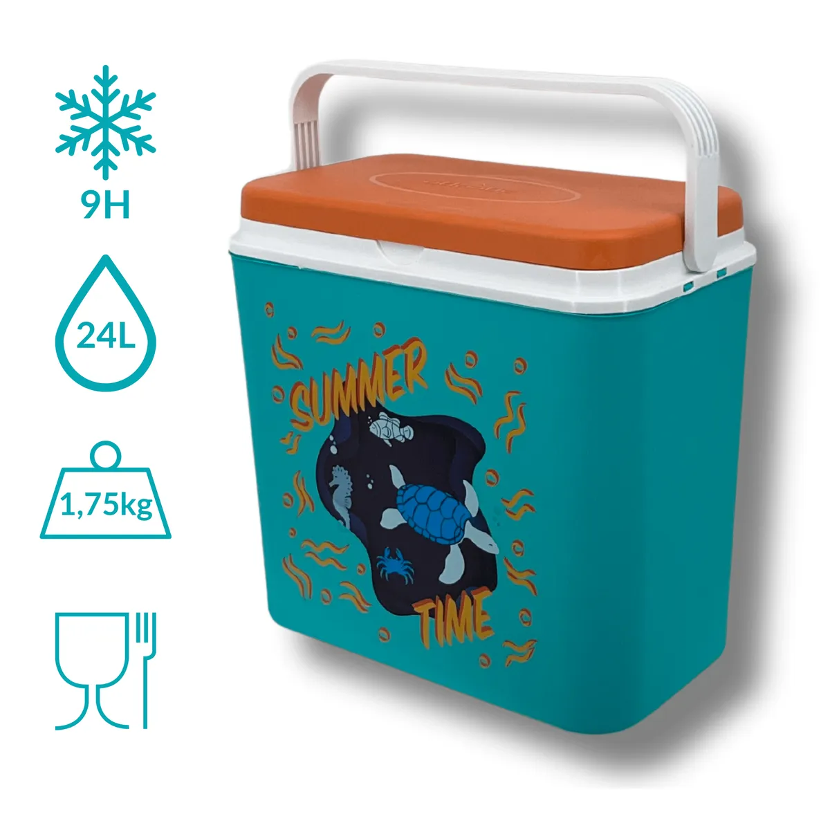 Kühlbox ATLANTIC 24 l Blau mit Meerestier-Motiv Kamai — zdjęcie 8 z 8