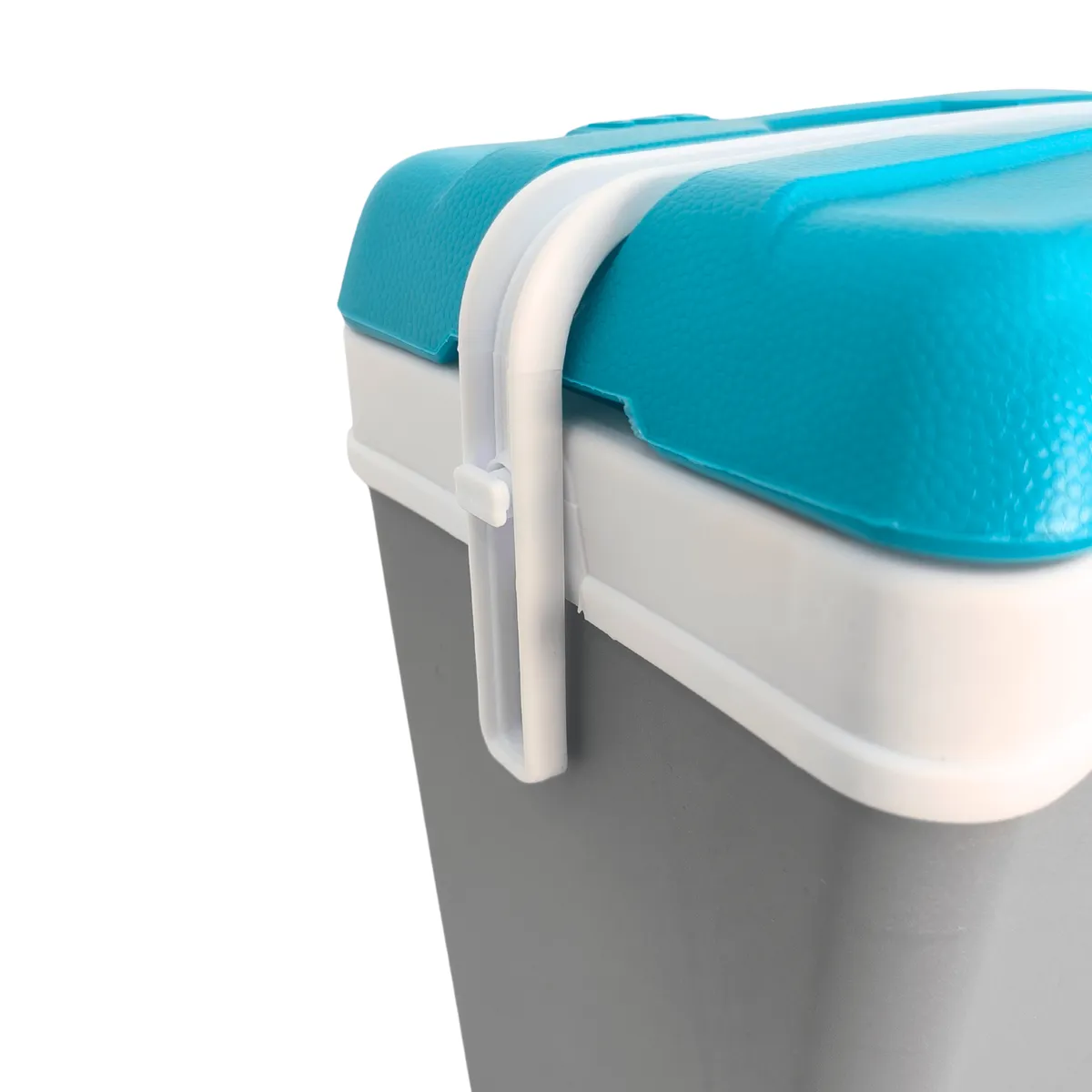 KAMAI EDA 15 l cool box for ice packs, grey with white handle and blue lid — zdjęcie 4 z 8