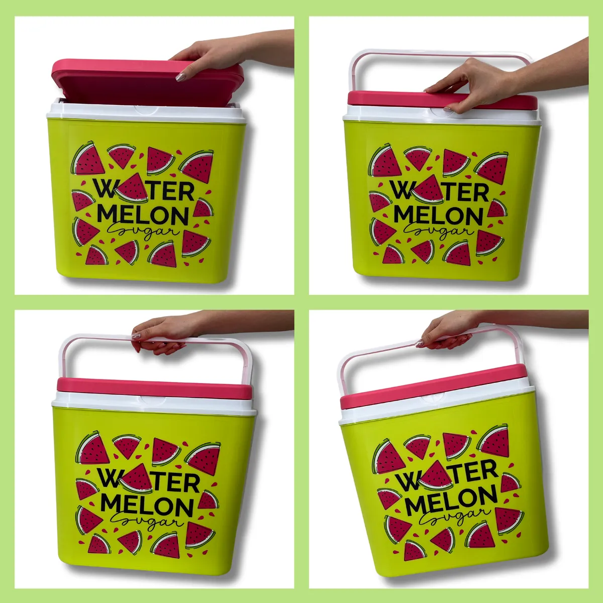 Kamai ATLANTIC 24 l cool box, watermelon green and red — zdjęcie 3 z 8
