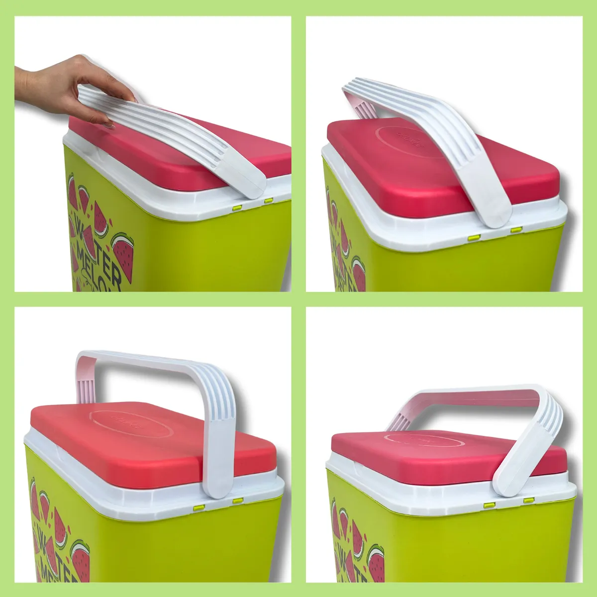 Kamai ATLANTIC 24 l cool box, watermelon green and red — zdjęcie 4 z 8