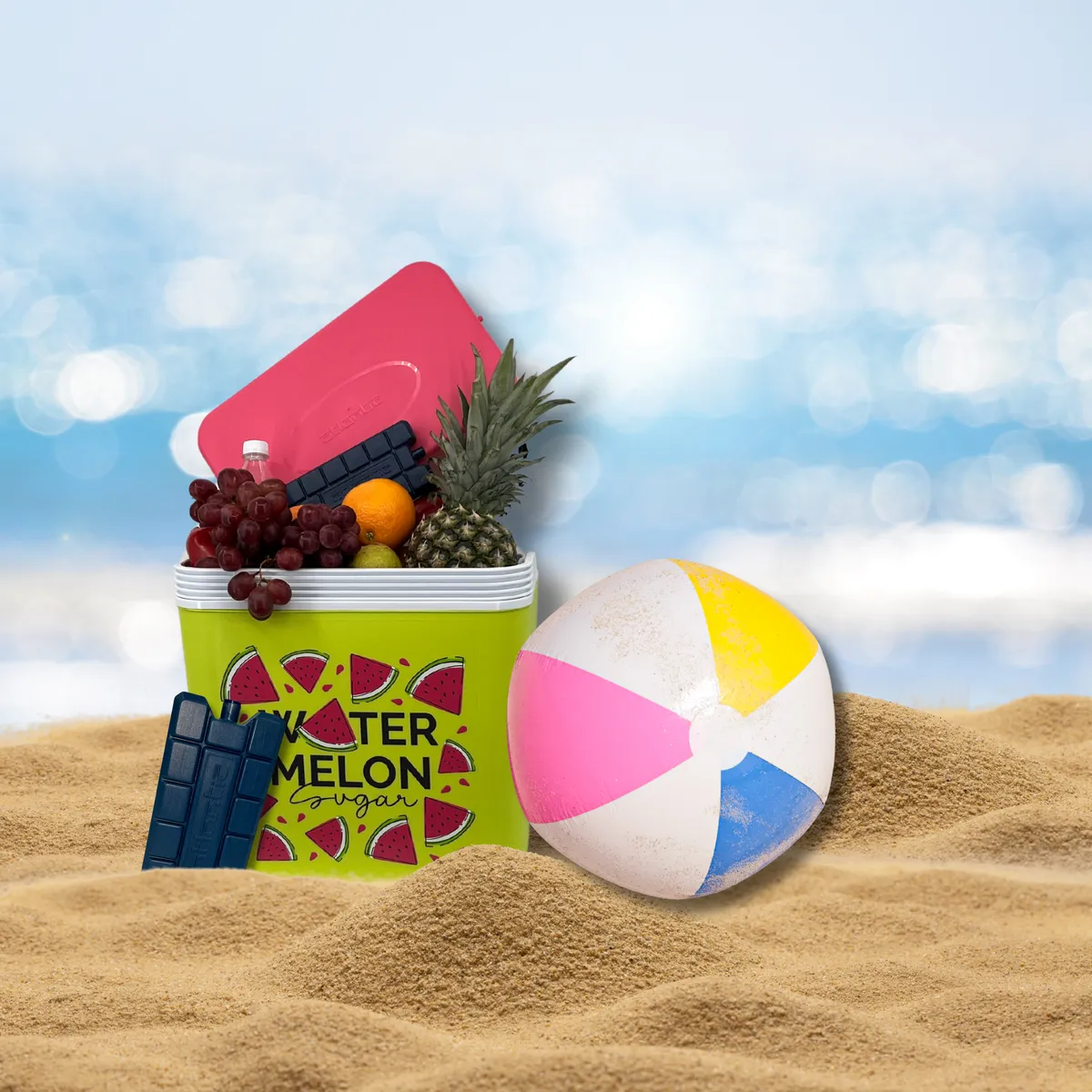 Kamai ATLANTIC 24 l cool box, watermelon green and red — zdjęcie 8 z 8