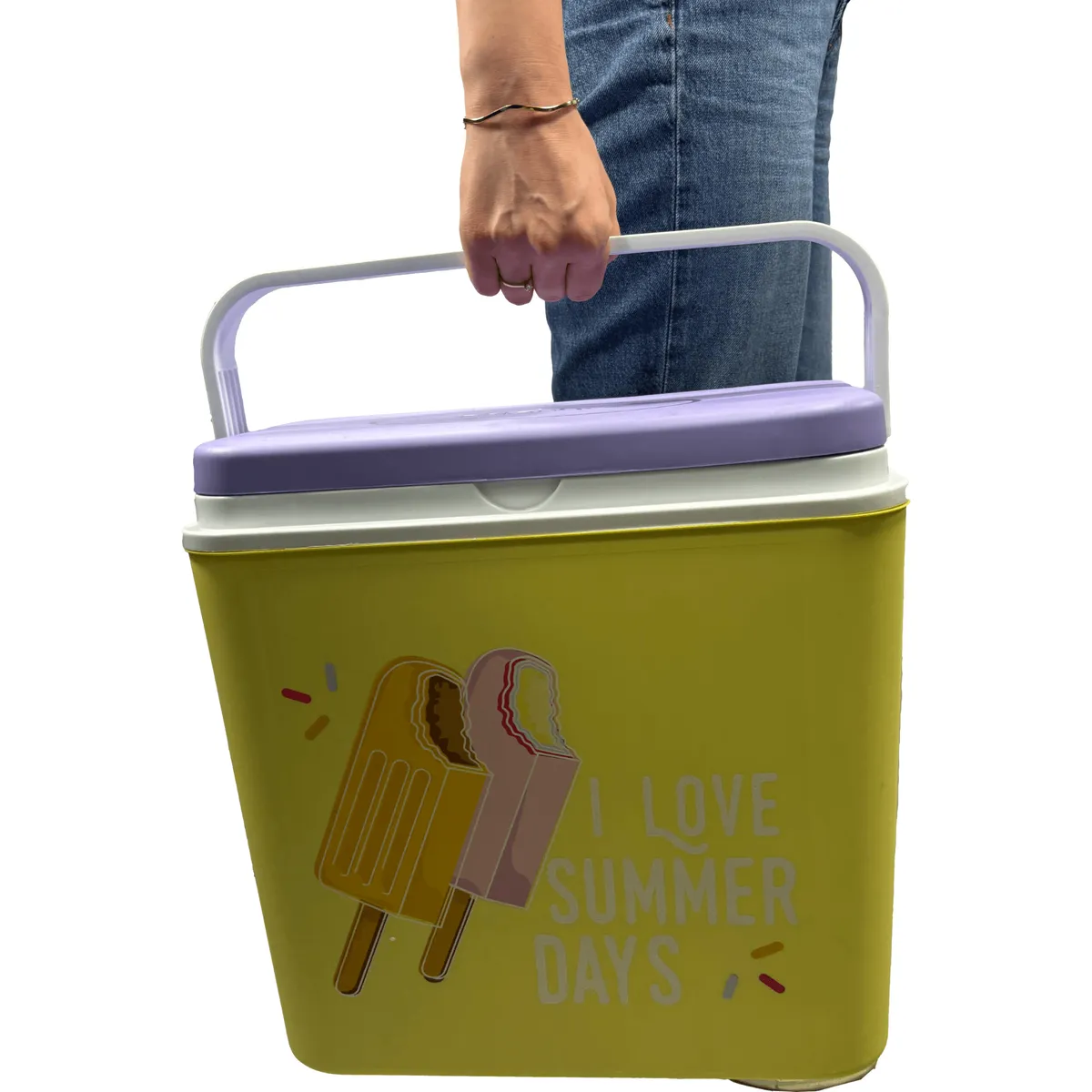 Kühlbox ATLANTIC 24 l Gelb mit Eis-Motiv Kamai — zdjęcie 5 z 8