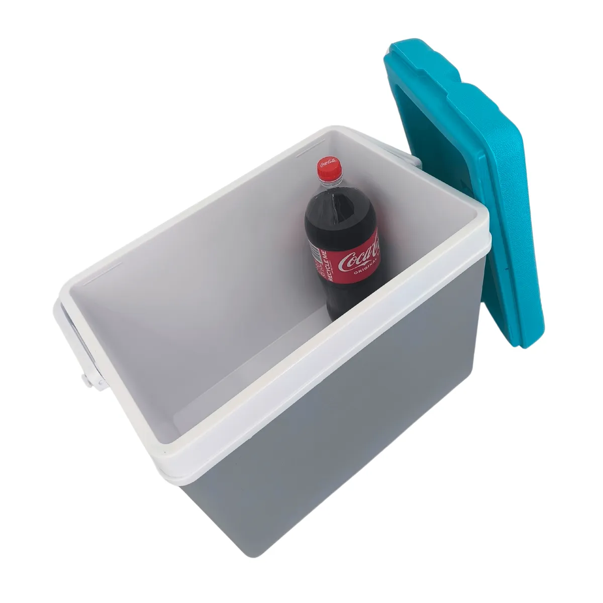 Kamai EDA 35 l cool box, grey with turquoise lid — zdjęcie 4 z 8