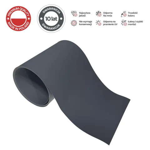 Sichtschutzstreifen STREIFEN 6 × 2,55 lfm BASIC 19 cm PROTECTO™ Graphit + 12 Clips gratis