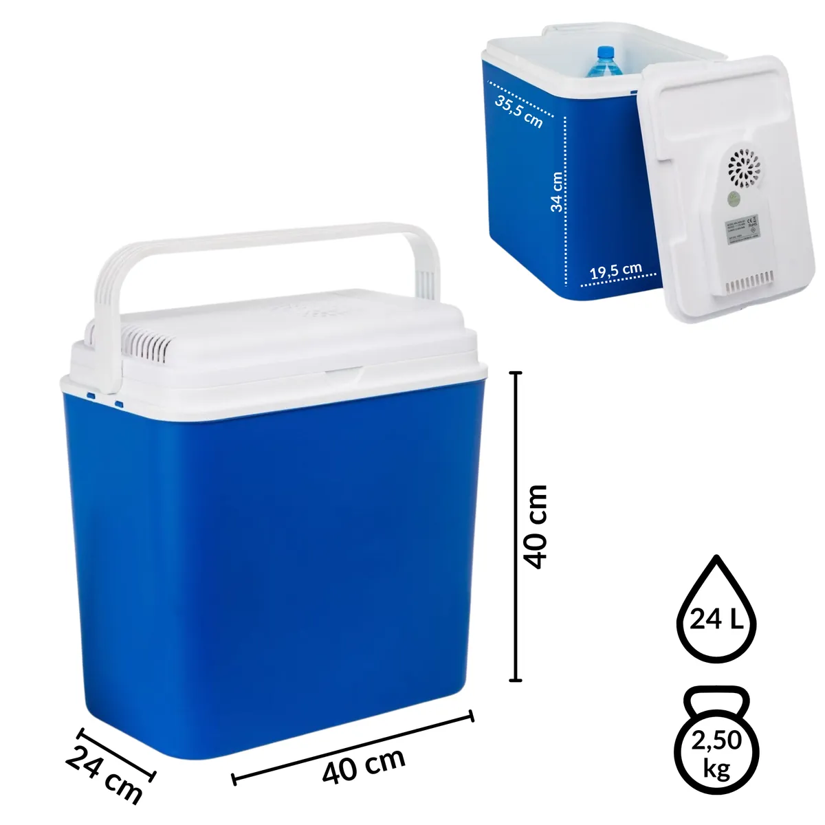 Chladicí box ATLANTIC 24 l elektrický 12 V Kamai — zdjęcie 4 z 8
