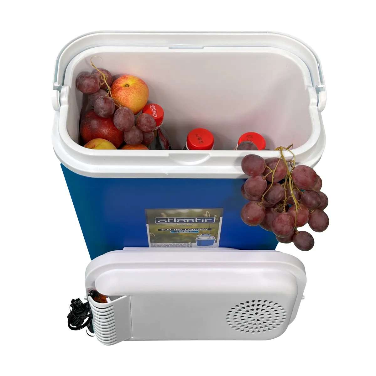 Chladicí box ATLANTIC 18 l modrý s bílým víkem Kamai 12 V — zdjęcie 6 z 8