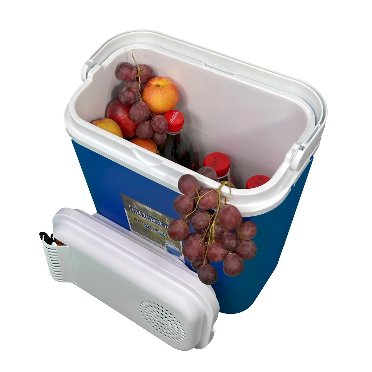 Chladicí box ATLANTIC 18 l modrý s bílým víkem Kamai 12 V — zdjęcie 7 z 8
