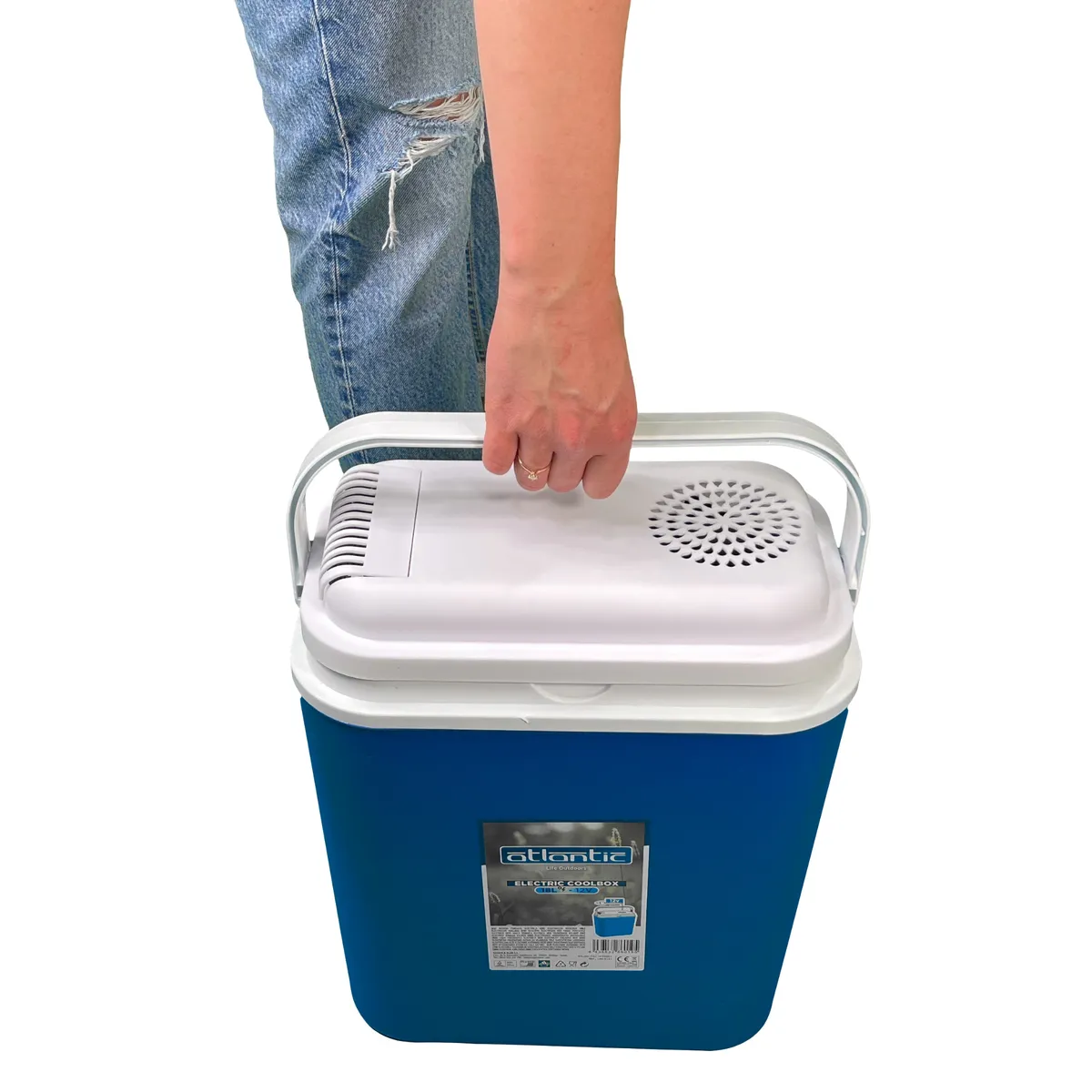 Chladicí box ATLANTIC 18 l modrý s bílým víkem Kamai 12 V — zdjęcie 8 z 8
