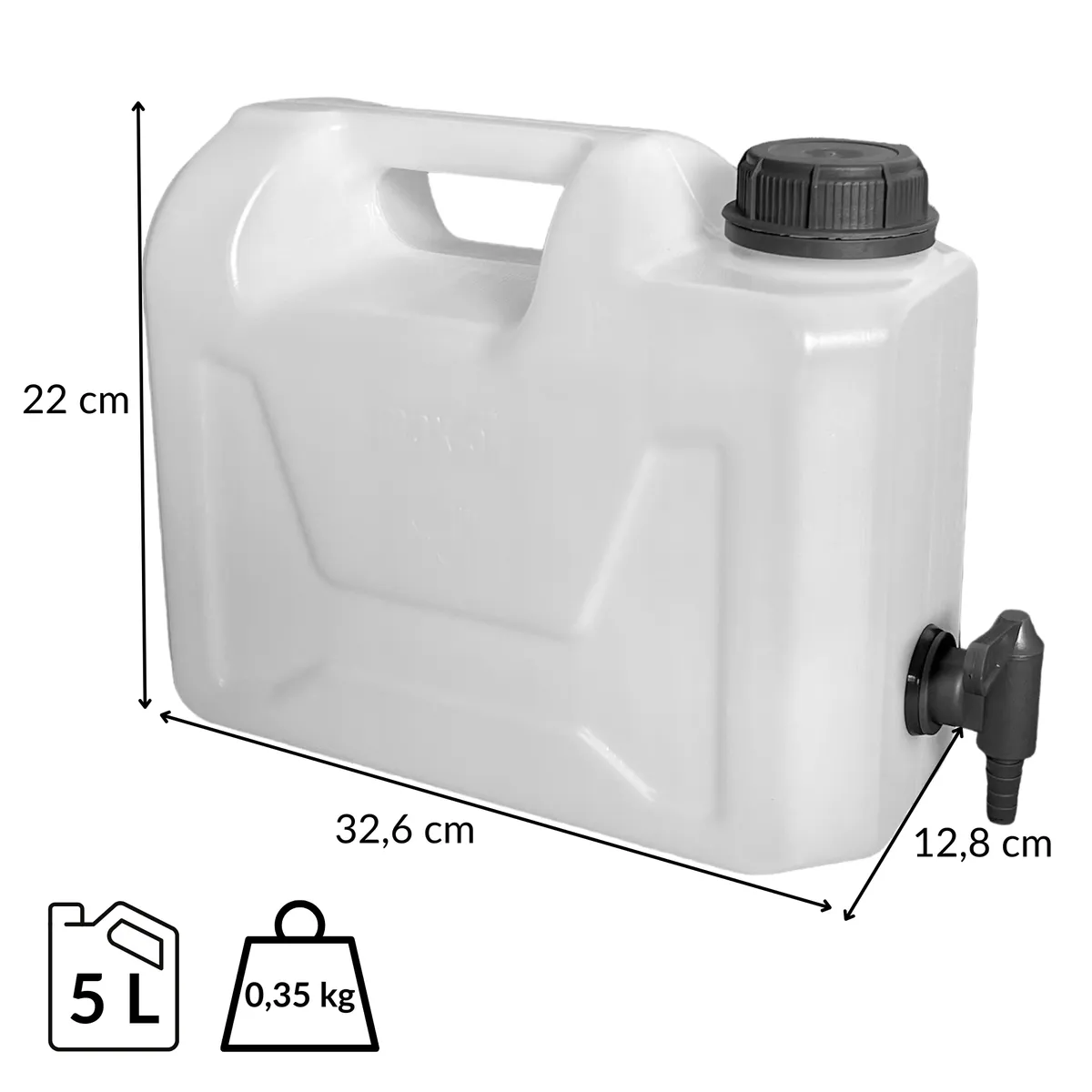KAMAI CAMP water jerry can with bottom tap, 5 l — zdjęcie 6 z 8