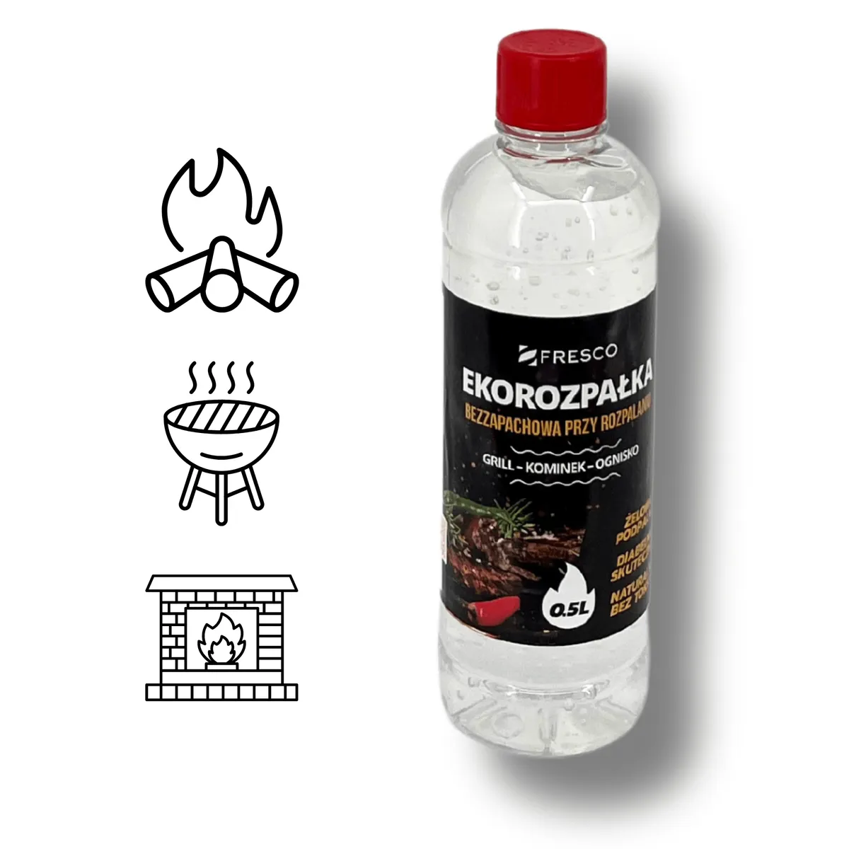 Öko-Anzündgel 0,5 l für den Grill FRESCO, geruchsneutral — zdjęcie 7 z 8