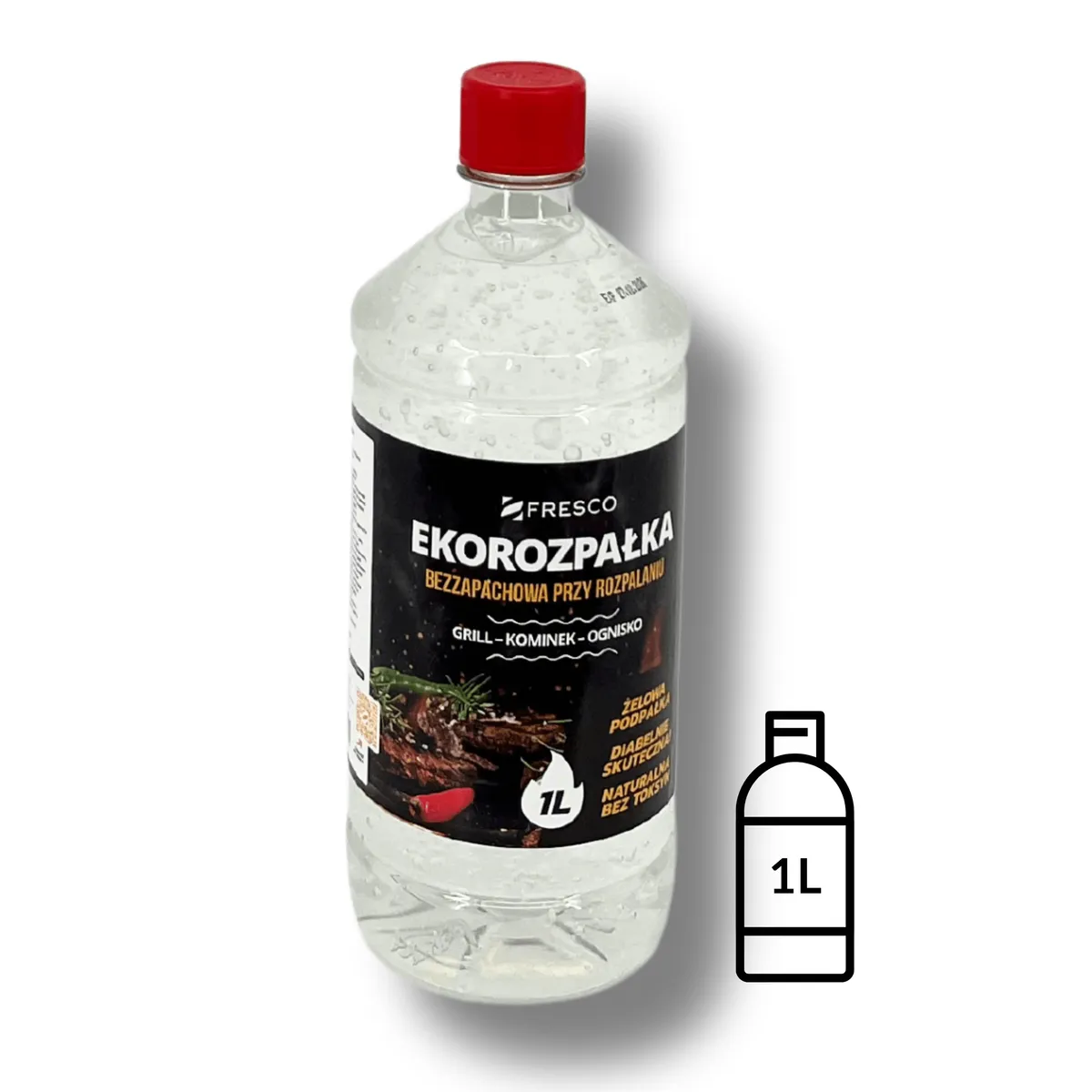 Gelový eko podpalovač 1,0 l na gril FRESCO bez zápachu — zdjęcie 4 z 8