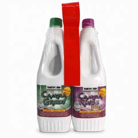 Sanitärflüssigkeiten SET 2 × 1,5 l Camp Green und Campa Rinse Plus