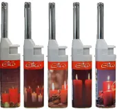Piezo zapalovač RED CANDLE, display 25 ks — zdjęcie 3 z 4