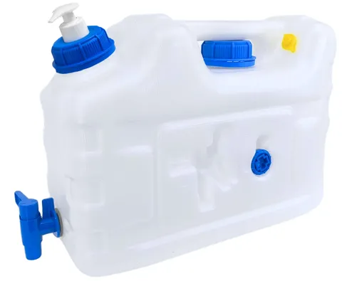 Set KAMAI COMBO 3-in-1: Wasserkanister, Kanister mit Zapfhahn und Waschbecken mit Seifenspender, 12 l