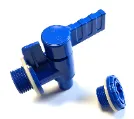 Kunststoff-Zapfhahn zum Einschrauben KAMAI PROFI Blau